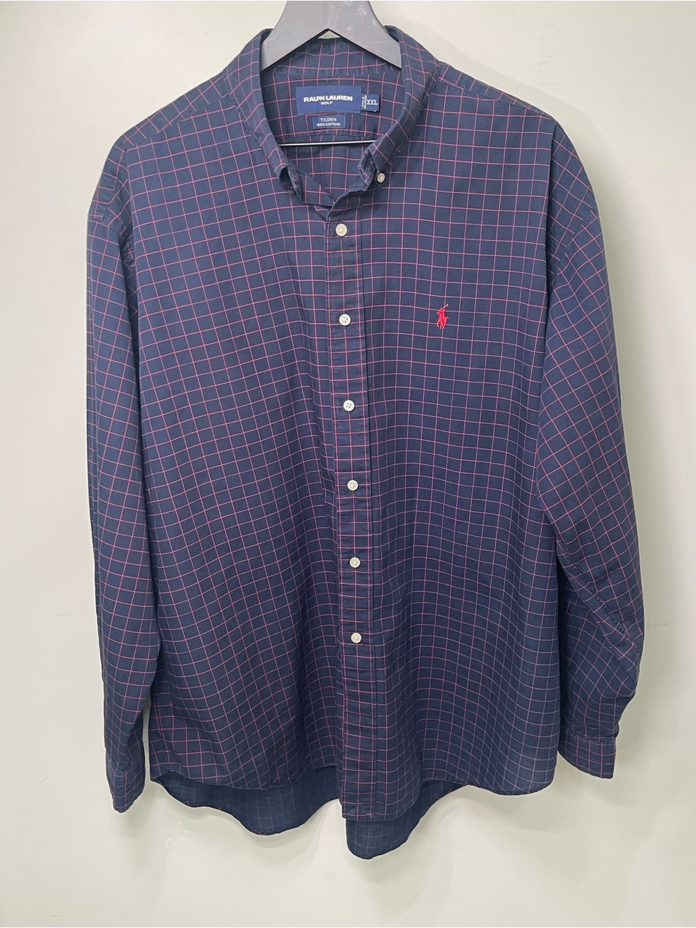 Ralph Lauren Navy & Red Check Button-Down Shirt
